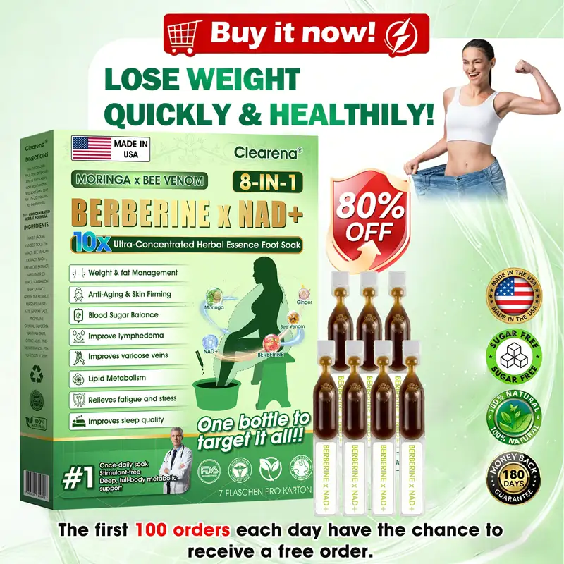 𝐎𝐟𝐟𝐢𝐜𝐢𝐚𝐥 𝐔𝐒 𝐒𝐭𝐨𝐫𝐞 🇺🇸  | 🧑‍⚕️ 𝐂𝐥𝐞𝐚𝐫𝐞𝐧𝐚® Moringa · Bee Venom · Berberine × NAD+ Eight-in-one 10× Ultra-Concentrated Herbal Essence Foot Soak — 𝐎𝐧𝐜𝐞 𝐃𝐚𝐢𝐥𝐲, 𝐕𝐢𝐬𝐢𝐛𝐥𝐞 𝐑𝐞𝐬𝐮𝐥𝐭𝐬 𝐢𝐧 𝟕 𝐃𝐚𝐲𝐬